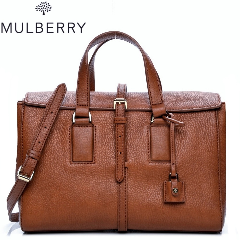 🆕NWT Mulberry Leather Oak Camel Brown Calfskin Ba